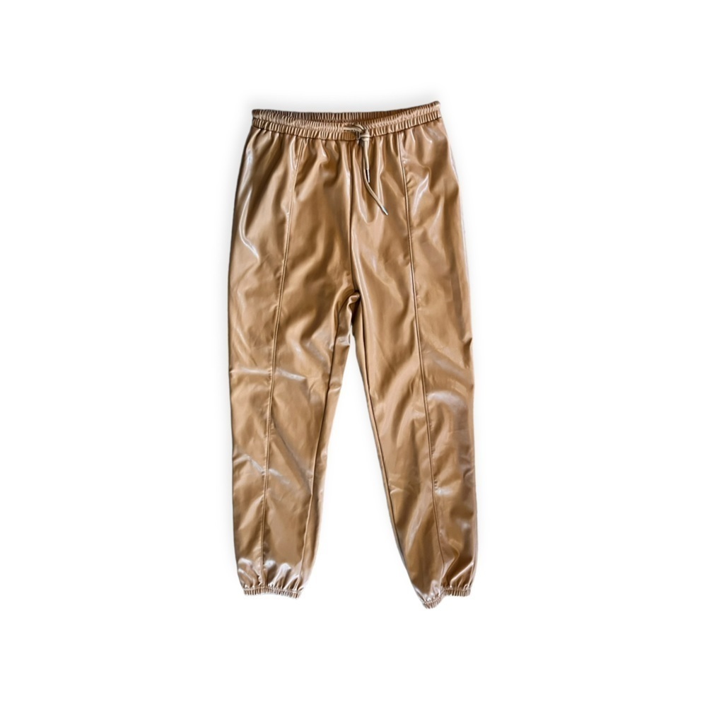 Shein pants brown pleather sz 6 small